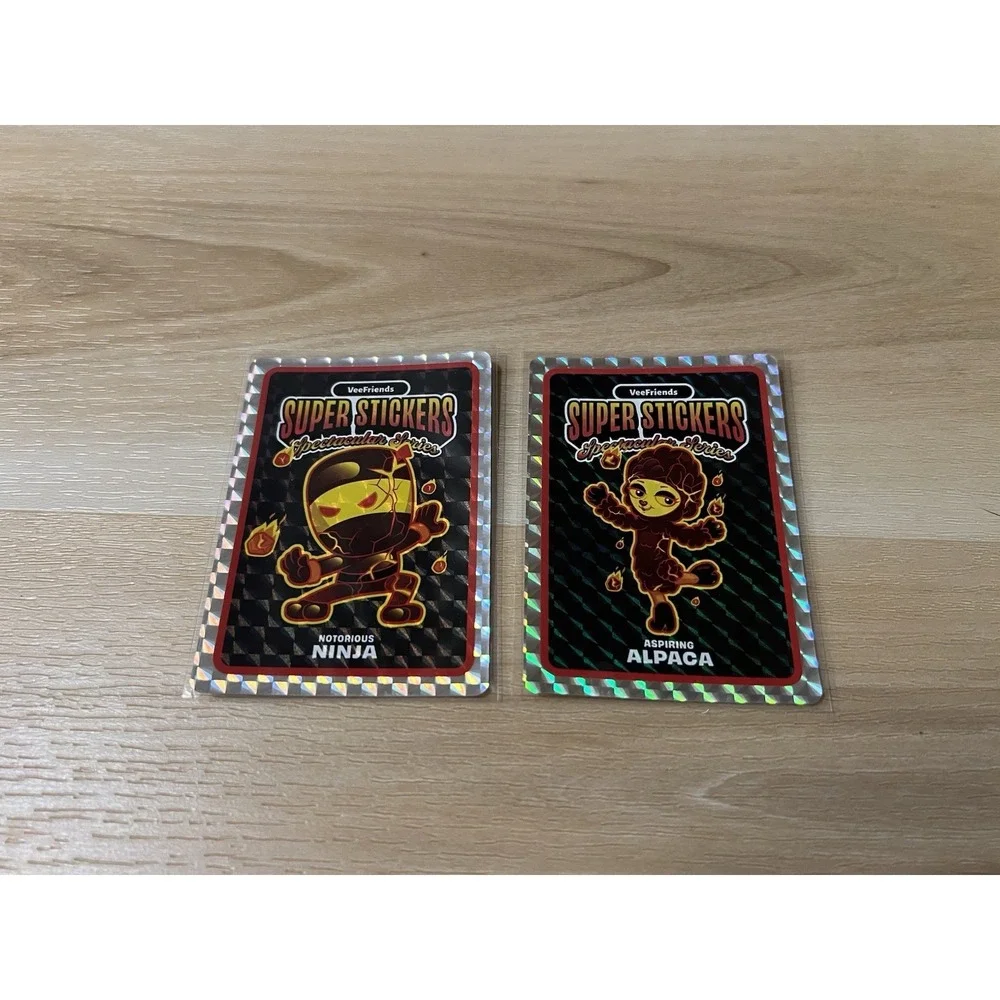 Lava Ninja Alpaca Lot Of 2 Cards VeeFriends Super Stickers Spectacular Series